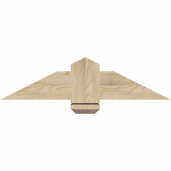 Ekena Millwork Eugene Rough Sawn Timber Gable Bracket, Douglas Fir, 36"W x 9"H x 6"D x 6"F, 6/12 Pitch GBW036X09X0606EUG00RDF - main